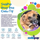 SodaPup Honey Bone – Durable Dog Chew Toy Made in USA from Non - Toxic, Pet Safe, Food Safe Nylon Material for Mental Stimulation, Clean Teeth, Fresh Breath, Problem Chewing, Calming Nerves, & More