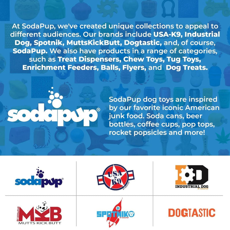 SodaPup Honey Bone – Durable Dog Chew Toy Made in USA from Non - Toxic, Pet Safe, Food Safe Nylon Material for Mental Stimulation, Clean Teeth, Fresh Breath, Problem Chewing, Calming Nerves, & More