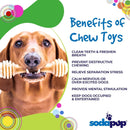 SodaPup Honey Bone – Durable Dog Chew Toy Made in USA from Non - Toxic, Pet Safe, Food Safe Nylon Material for Mental Stimulation, Clean Teeth, Fresh Breath, Problem Chewing, Calming Nerves, & More