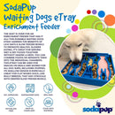 SodaPup Waiting Dogs eTray – Durable Enrichment Feeder Made in USA Food Safe Material for Mental Stimulation - Calming - Slowing Down Eating - Healthy Digestion