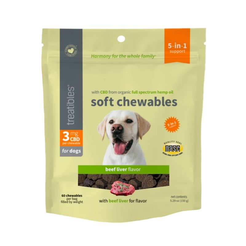 Soft Chewables Beef Liver Flavor CBD for dogs - 3 mg