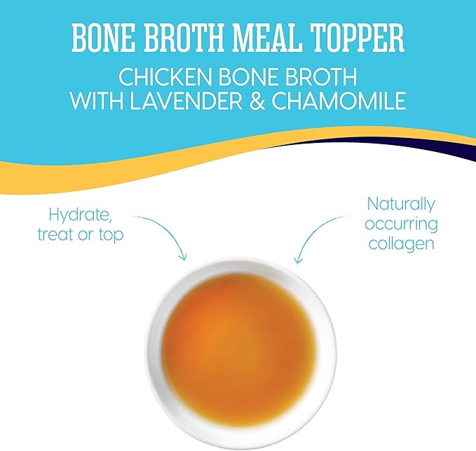 Solid Gold Bone Broth Meal Topper - Chicken Bone Broth with Lavendar and Chamomille