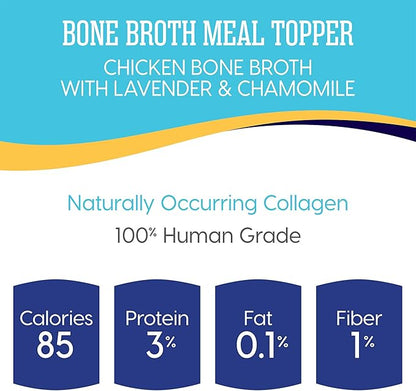 Solid Gold Bone Broth Meal Topper - Chicken Bone Broth with Lavendar and Chamomille