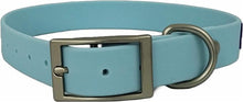 Solid pvc dog collar light blue - small