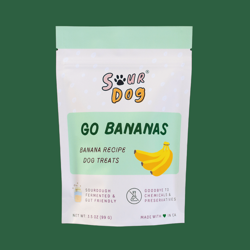 Sour dog go bananas dog treats