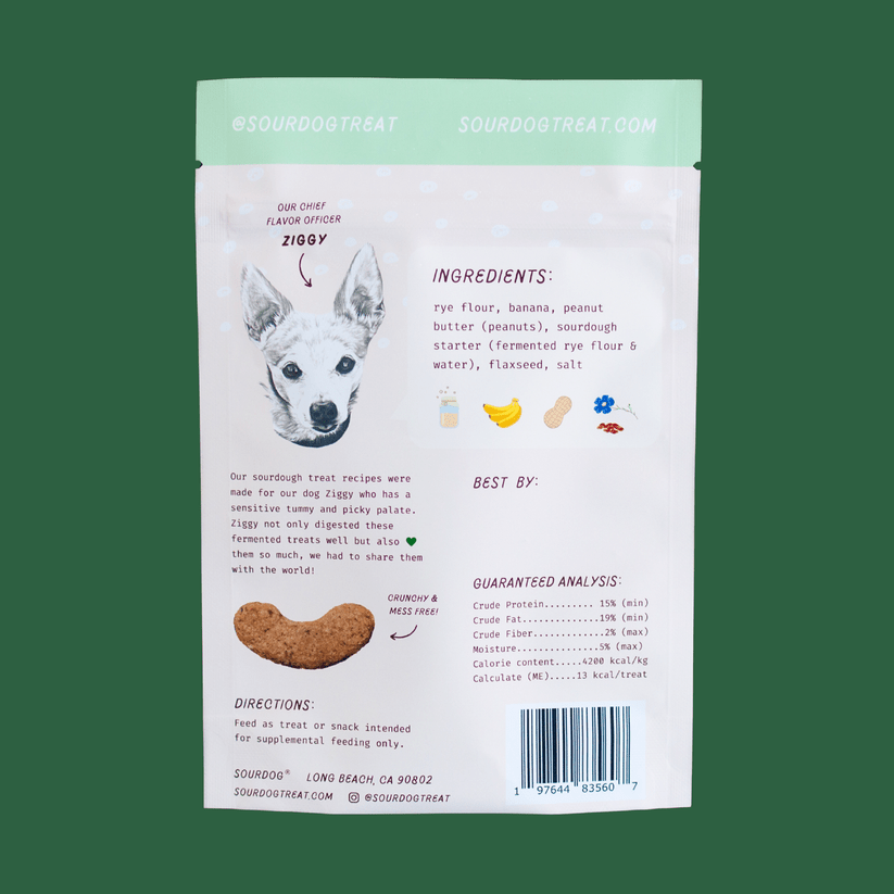 Sour dog go bananas dog treats