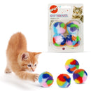 SPOT By Ethical Products - Classic Cat Toys for Indoor Cats - Interactive Cat Toys Balls Mice Catnip Toys - Alternative To Wand Toys and Electronic Cat Toys - Puff Ball Multi Pack Small