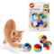 SPOT By Ethical Products - Classic Cat Toys for Indoor Cats - Interactive Cat Toys Balls Mice Catnip Toys - Alternative To Wand Toys and Electronic Cat Toys - Puff Ball Multi Pack Small