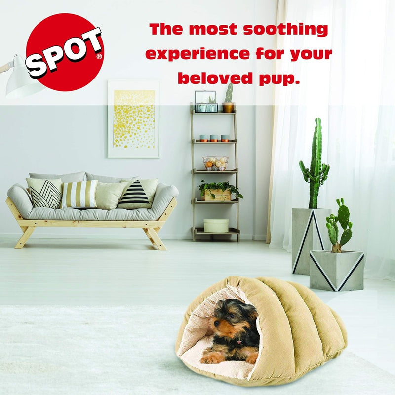 SPOT Cuddle Cave Dog Bed for Cats & Small Dogs - Calming & Cozy Covered