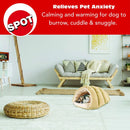 SPOT Cuddle Cave Dog Bed for Cats & Small Dogs - Calming & Cozy Covered