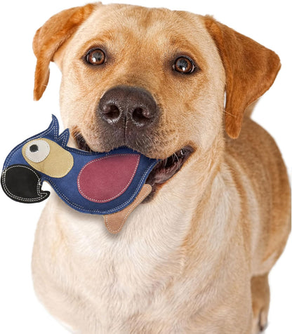 Spot duraflex all natural leather colors dog toy - bird