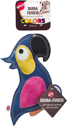 Spot duraflex all natural leather colors dog toy - bird