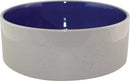 SPOT Ethical Ceramic Stoneware Pet Bowl for Cats and Small Dogs - Classic Heavy Duty Non Slip Ceramic Cat Dish Dog Bowls for Food and Water - 9.5" - Extra Large - White & Blue