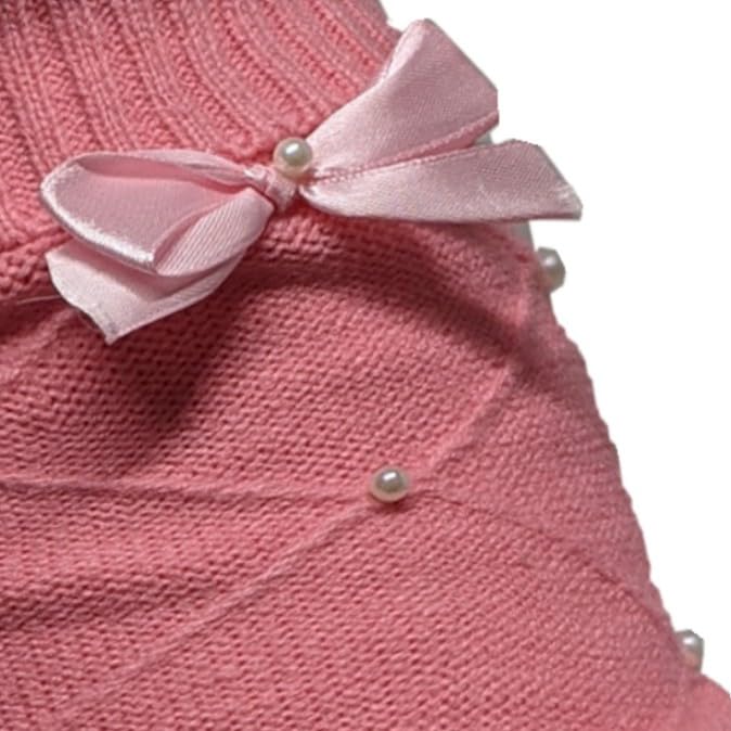 Spot Ethical Pet Fashion Pet Sweater Flirty Pearls - Pink - Medium Dog Sweater