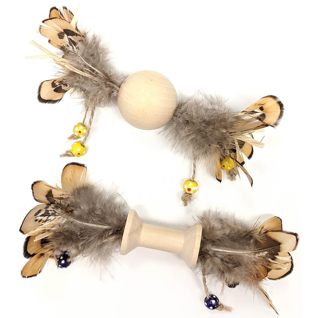 SPOT Ethical Pet Wood & Feather Cat Toy