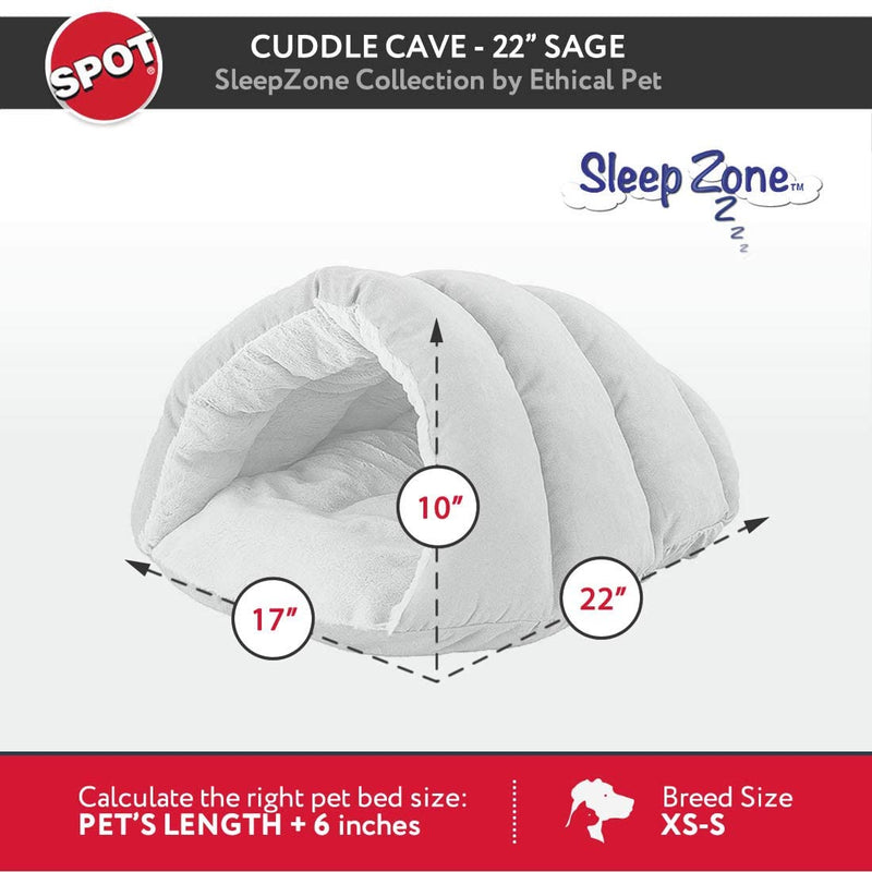 SPOT Ethical Pets Sleep Zone Cuddle Cave - Pet Bed for Cats and Small Dogs - 22x17