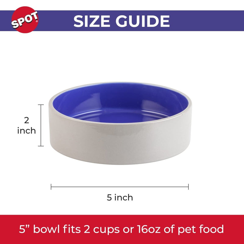 SPOT Ethical Stoneware Crock Dog Dish - 4.75 - Inch