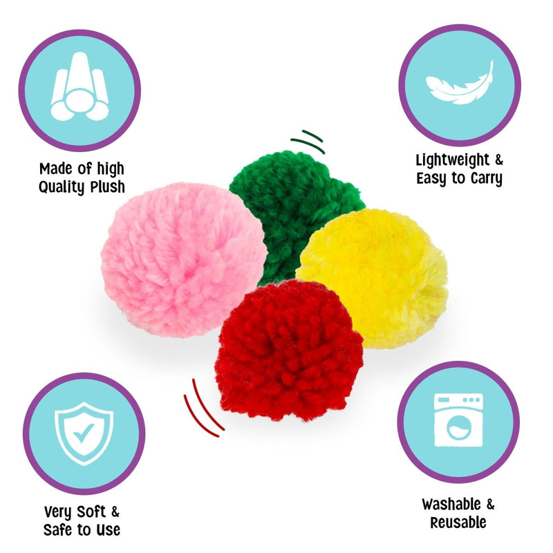 SPOT Ethical Wool Pom Poms with Catnip Cat Toy