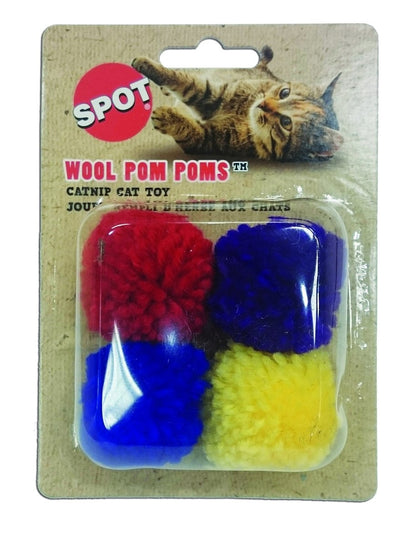 SPOT Ethical Wool Pom Poms with Catnip Cat Toy