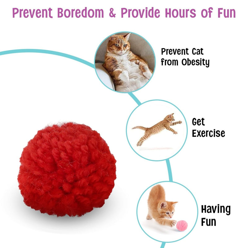 SPOT Ethical Wool Pom Poms with Catnip Cat Toy