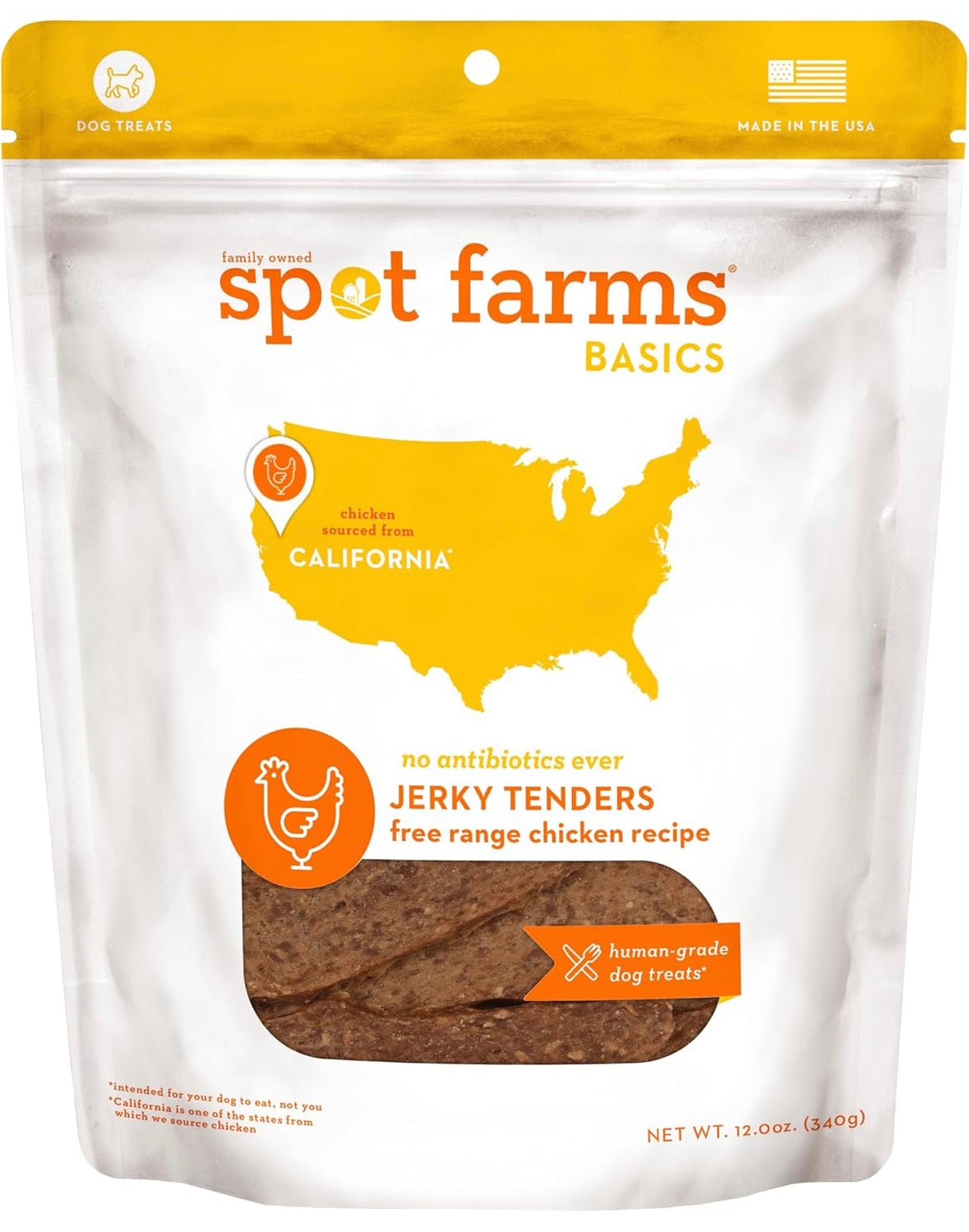 spot farms Basic Chicken Tenders 12.0 oz dog jerky treats