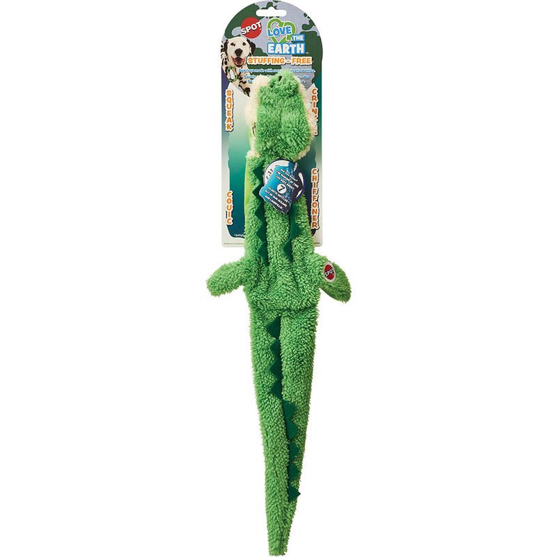 Spot love the earth crocodile crinkle dog toy