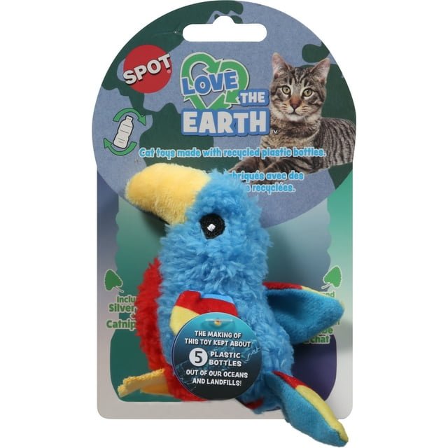 Spot love the earth parrot cat toy