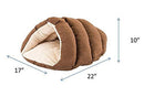 SPOT Sleep Zone Cuddle Cat Cave Bed for Indoor Cats and Mini Dogs 10 lbs - Durable, Comfortable, Washable - 12 inches Long - Chocolate