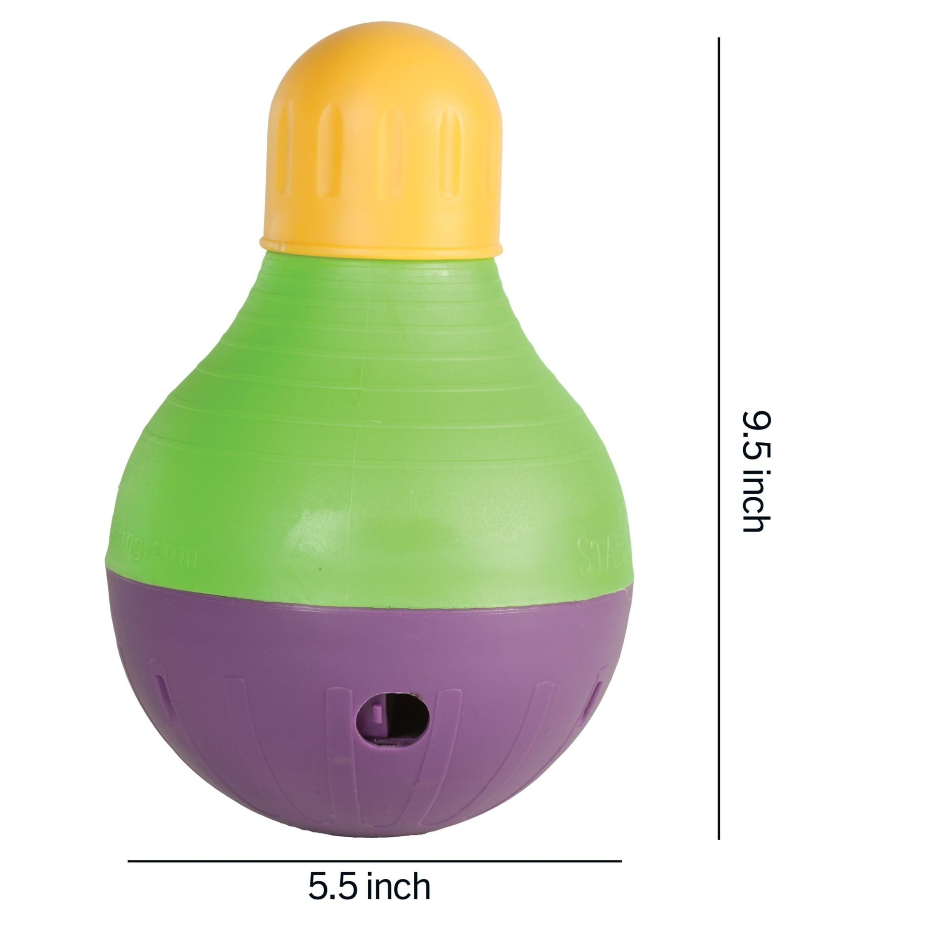 Starmark Bob - A - Lot Interactive Dog Pet Toy, Large, Yellow/Green/Purple