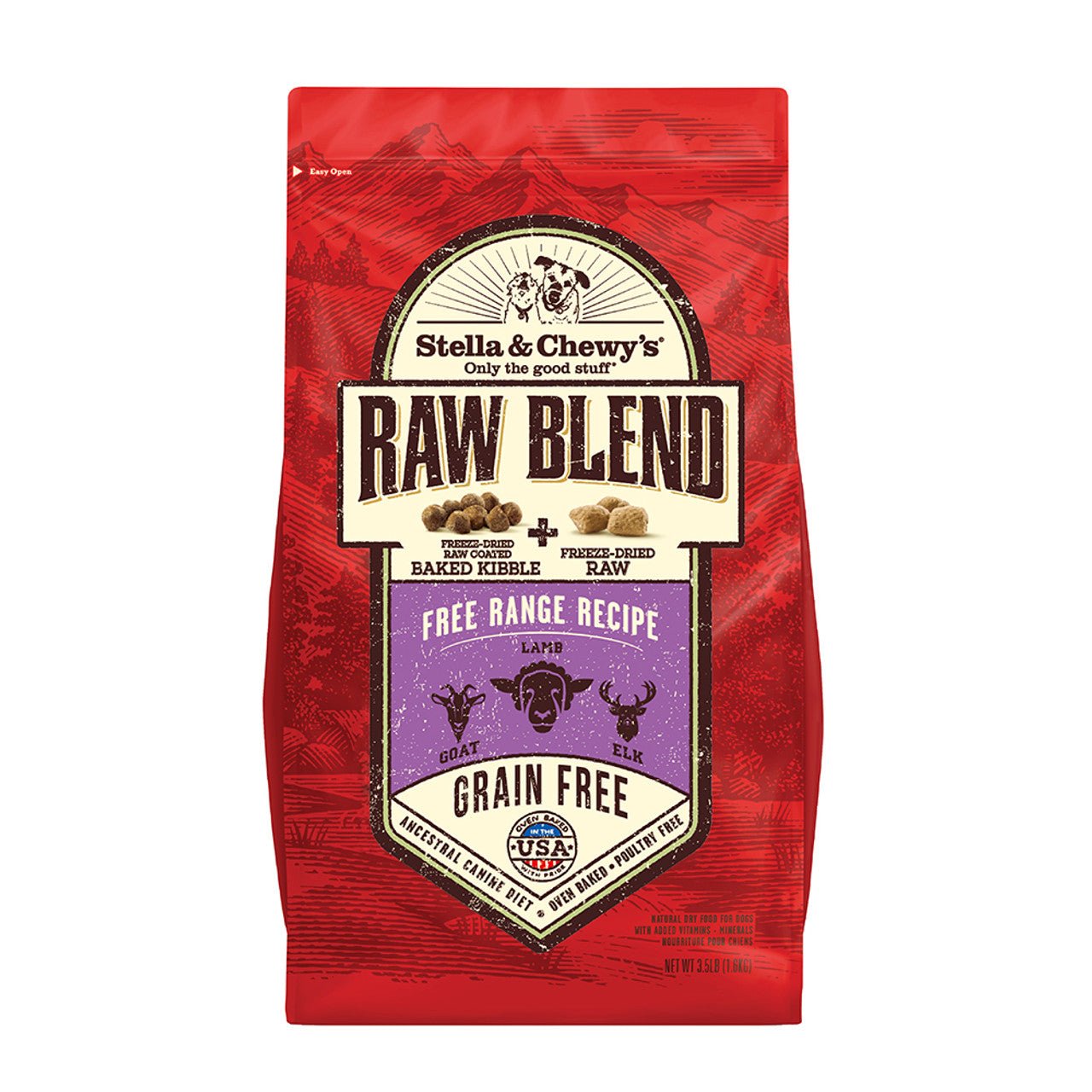 Stella & Chewy's 3.5lb Raw Blend Free Range Recipe Dry Dog Food