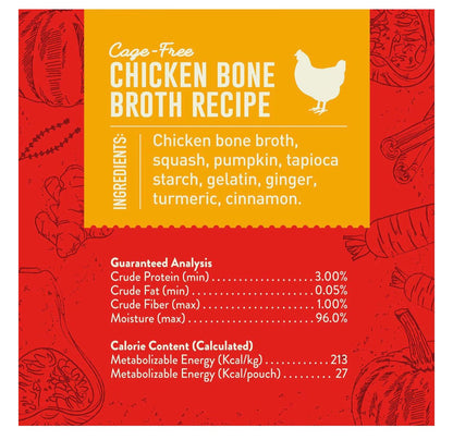 Stella & Chewy's Bountiful Bone Broth Cage - Free Chicken Recipe Meal Dog Food Topper, 16 - oz pouch