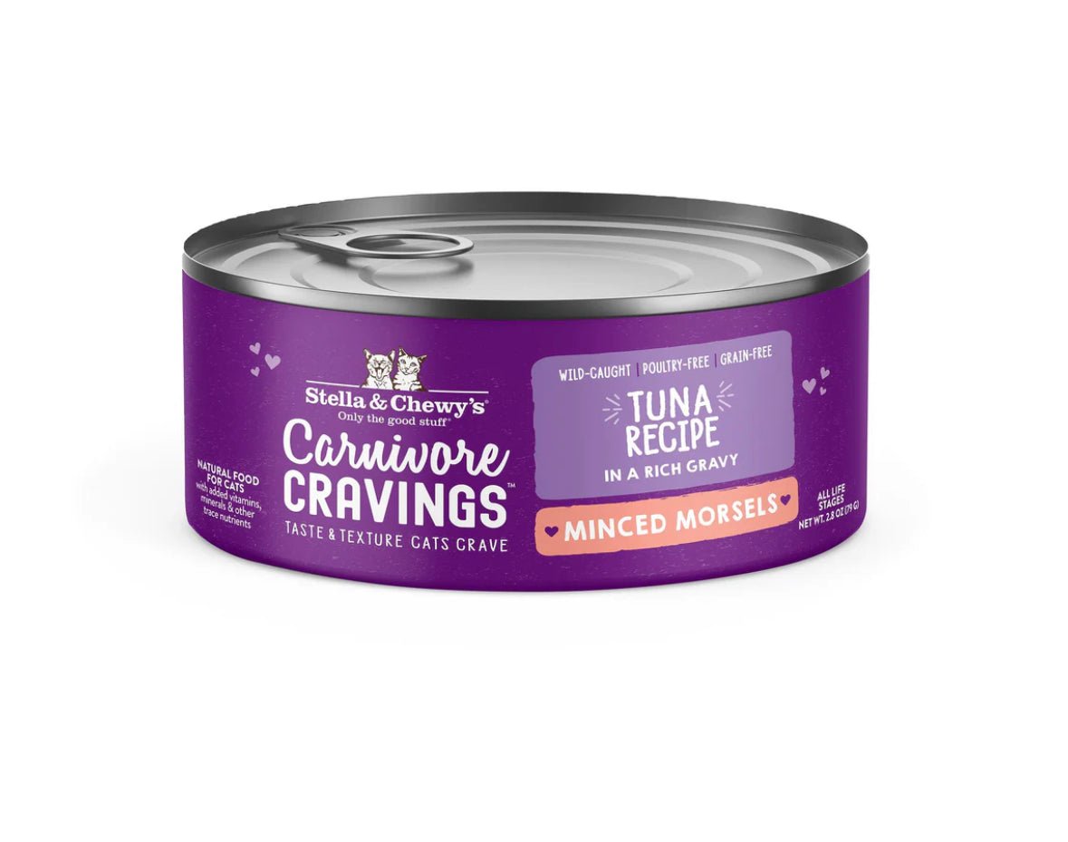Stella & Chewy's Carnivore Cravings Minced Morsels Wild - Caught Tuna Recipe Wet Cat Food, 2.8 oz.