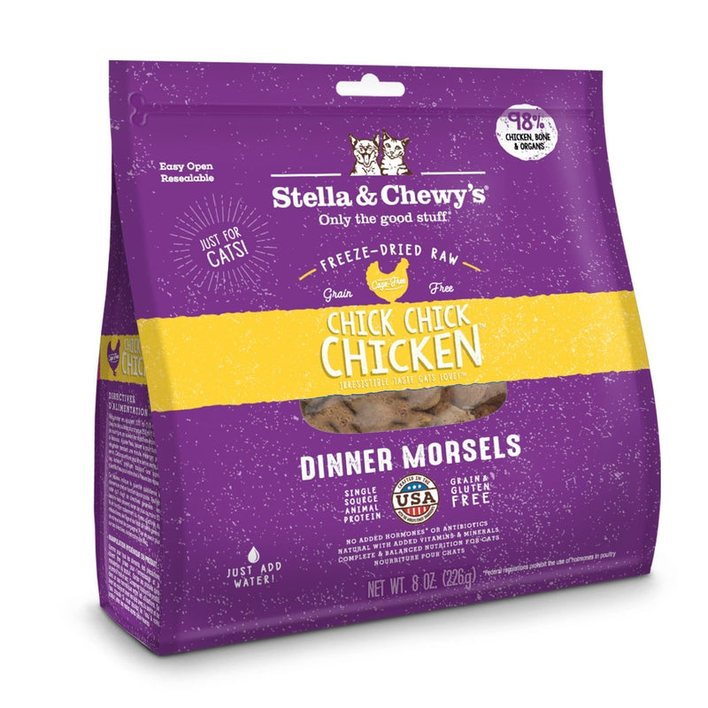 Stella & Chewy's Freeze - Dried Raw Chick - Chick, Chicken Dinner Morsels Grain - Free Cat Food - 8 oz bag