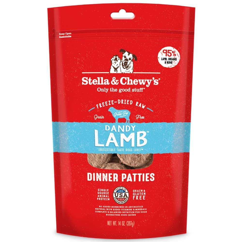 Stella & Chewy's Freeze Dried Raw Dinner Patties | Dandy Lamb Recipe | 14 oz Bag