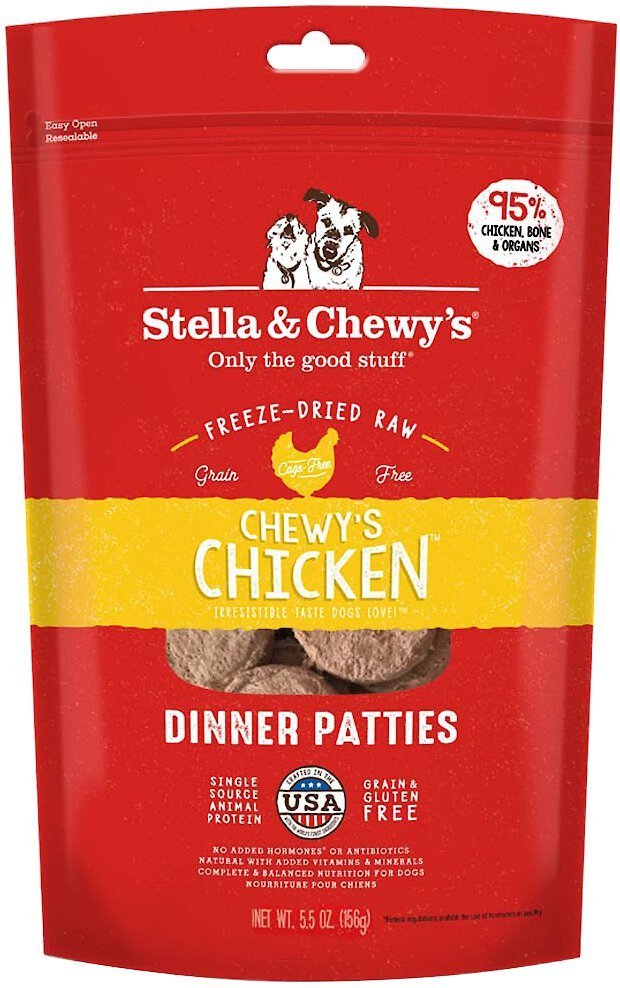 Stella & Chewy'S Freeze - Dried Raw Dinner Patties Dog Food Chicken 5.5 Oz