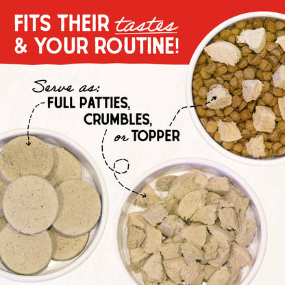 Stella & Chewy's Freeze Dried Raw Dinner Patties – Grain Free Dog Food, Protein Rich Dandy Lamb Recipe – 25 oz Bag