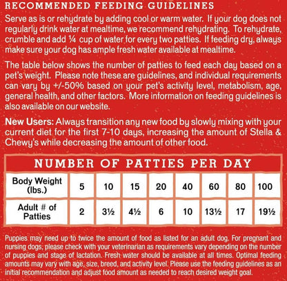 Stella & Chewy's Freeze Dried Raw Dinner Patties – Grain Free Dog Food, Protein Rich Duck Duck Goose Recipe – 25 oz Bag