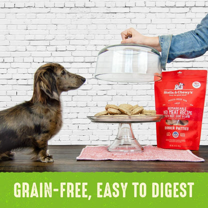 Stella & Chewy's Freeze Dried Raw Dinner Patties – Grain Free Dog Food, Protein Rich Duck Duck Goose Recipe – 25 oz Bag
