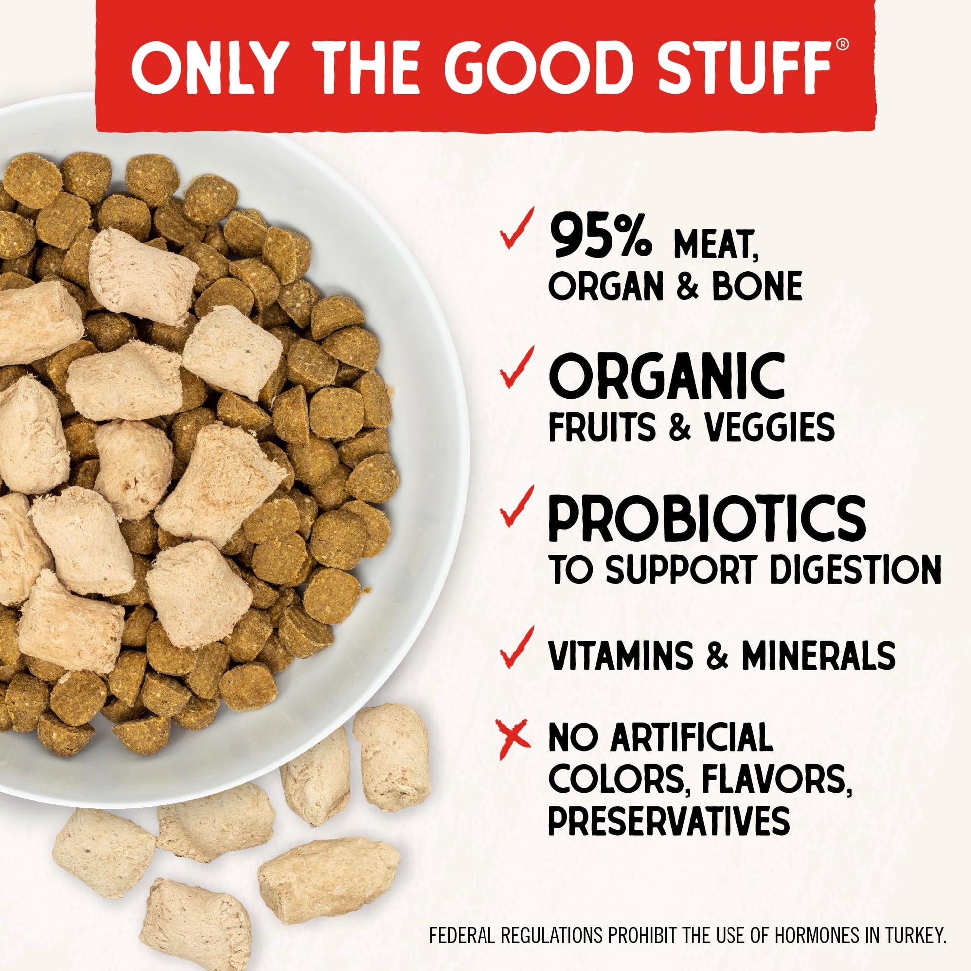 Stella & Chewy's Freeze Dried Raw Tantalizing Turkey Meal Mixer – Dog Food Topper for Small & Large Breeds – Grain Free, Protein Rich Recipe – 3.5 oz Bag