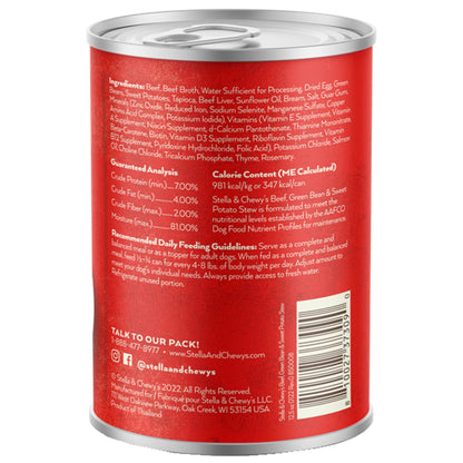 Stella & Chewy’s Gourmet Stew Beef, Green bean & Sweet potato stew 12.5oz can