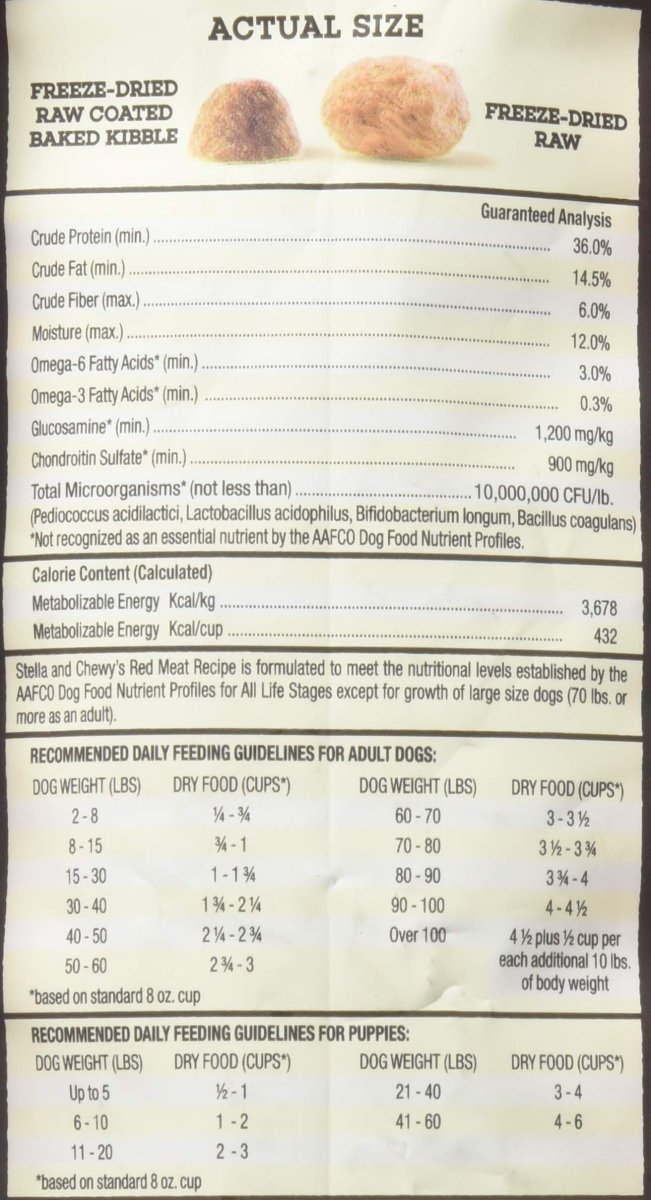 Stella & Chewy'S Raw Blend Red Meat Recipe Kibble 3.5 Lb