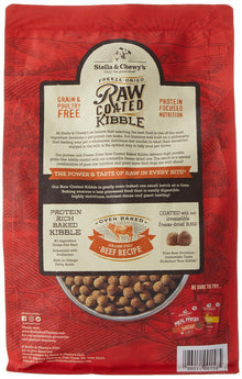 Stella & Chewy's Raw Coated Beef Dry Dog Food | High - Protein Kibble (3.5 lb)