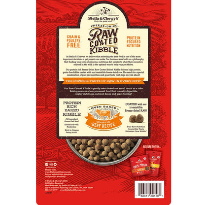 Stella & Chewy's Raw Coated Beef Recipe Dog Food | Grain - Free Kibble (22 lb)