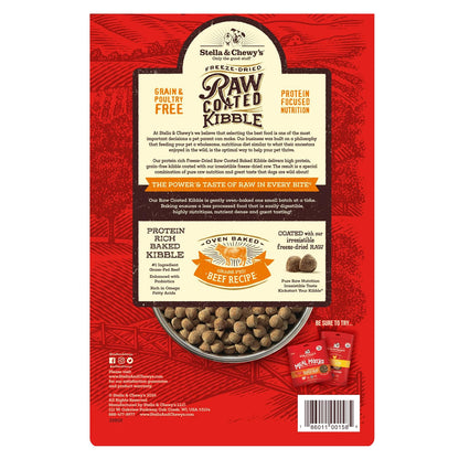 Stella & Chewy's Raw Coated Beef Recipe Dog Food | High - Protein Kibble (10 lb)
