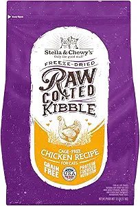 Stella & Chewy's Raw Coated Premium Kibble Cat Food – Grain Free, Protein Rich Meals – Cage - Free Chicken Recipe – 2.5 lb. Bag