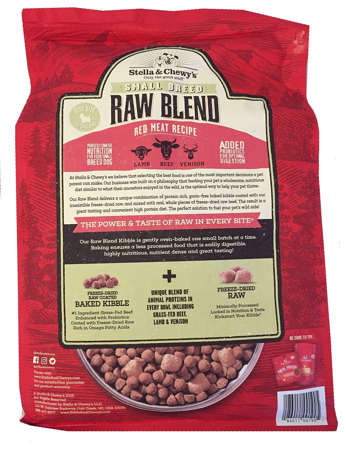 Stella & Chewy's Small Breed Raw Blend | Red Meat Recipe Grain - Free Dog Food (10 lb)