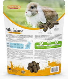 Sunseed vita balance pet rabbit food dental support 4lbs