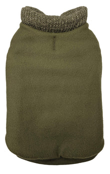 /Sweater Trim Puffy Coat/Dog Coat/Olive/Large