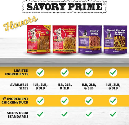 Sweet potato and duck jerky 3lb