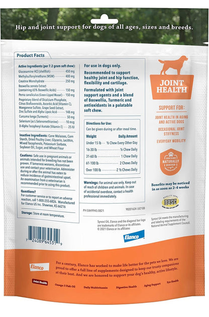 Synovi G4 Dog Joint Supplement Chews, 60 - Count